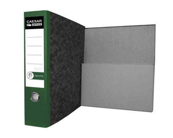 Lever Arch File With Storage Pocket A4/80 Executive Green Spine